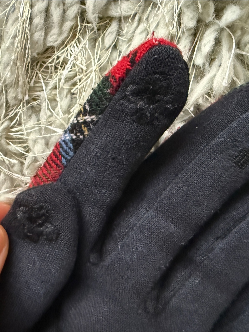 Women's Red Plaid Fashion Gloves - Classic Winter Accessory - Picture 2 of 3